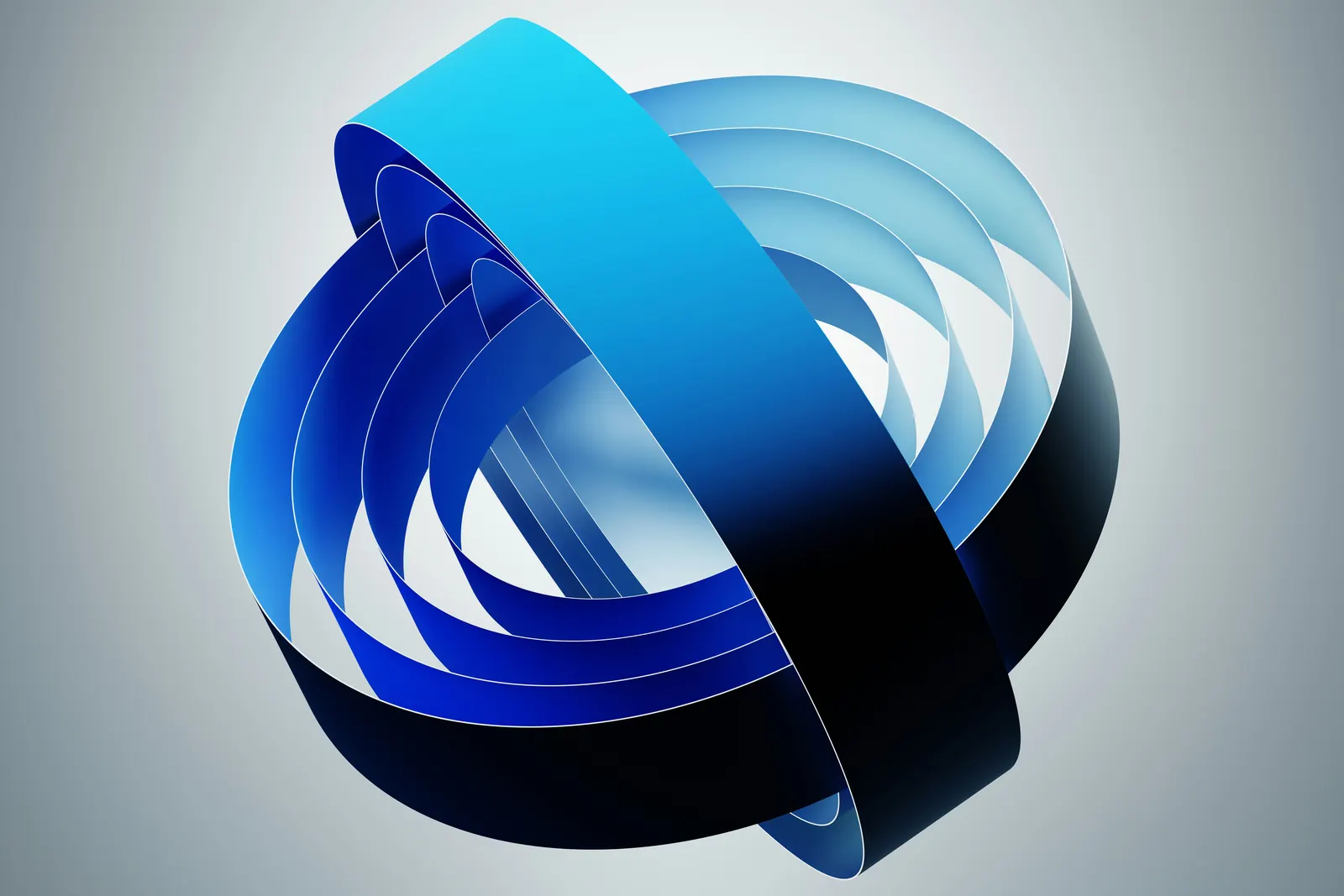 Abstract blue system form, representing diagnostic intelligence and structured analysis.